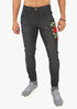 Men's AQ Skinny Fit Embellished DARK BLUE Stretch Jean "Bronx"